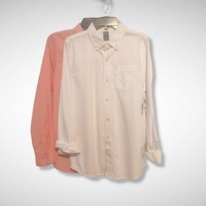 NWT Boy's Xl Bundle of (2) Collar Button Down Dress Shirts Sz Xl All cot…